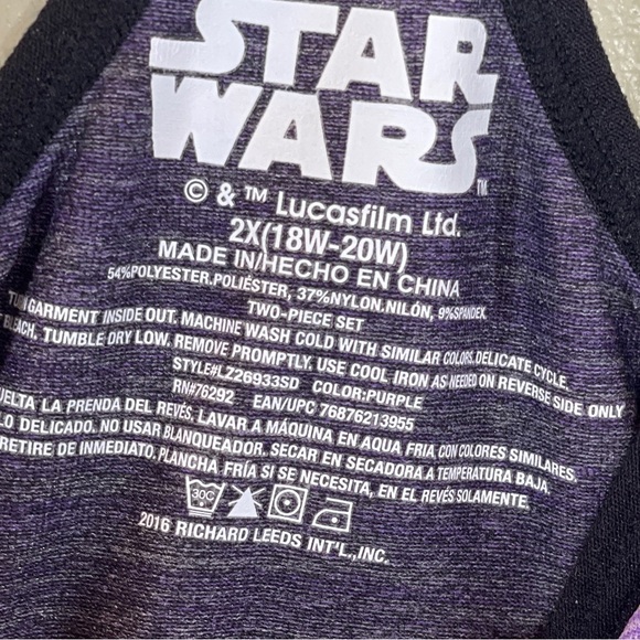 Star Wars Cami Racer Back Tank  Actual Size: Large/ Stretchy - Picture 2 of 4